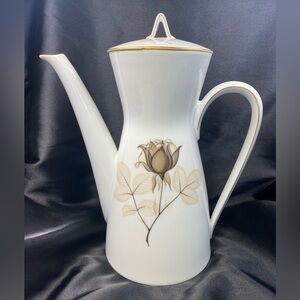 Vintage Rosenthal Shadow Rose Coffee Tea Pot with Lid